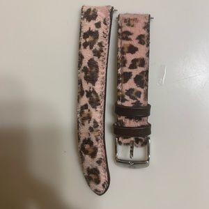 18 mm pink cheetah Michele watch band
